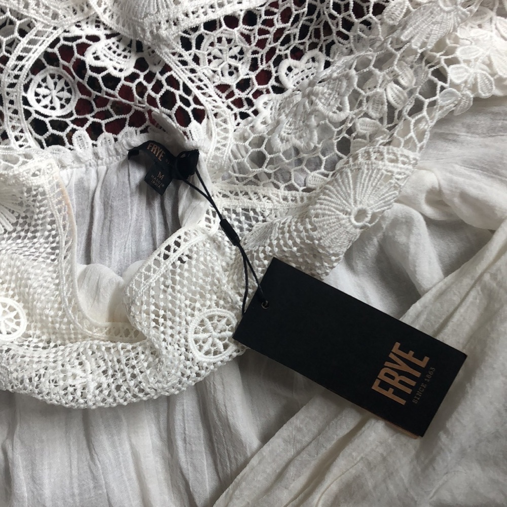 Frye Boho-Chic White Cotton Blouse - Picture 5 of 7